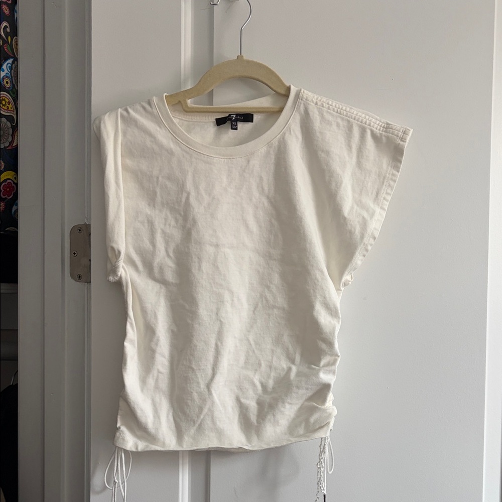 7 For All Mankind White Muscle Tee